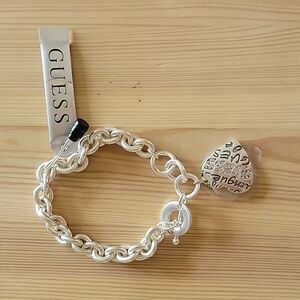 NWT GUESS Silver-tone Charm Bracelet